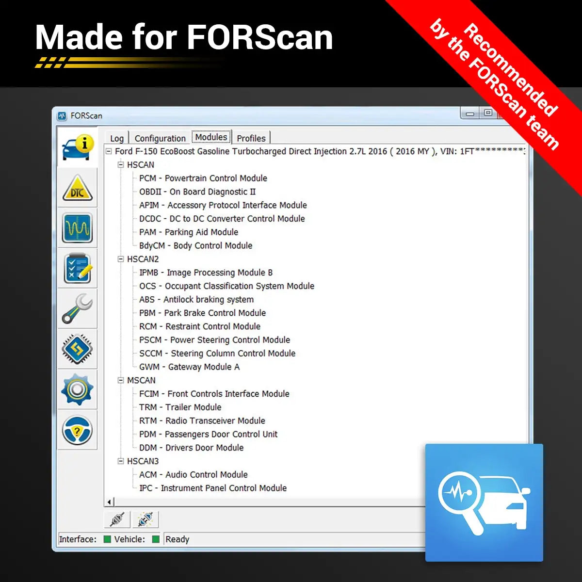OBDLink EX Diagnostic OBD2 Adapter For FORScan