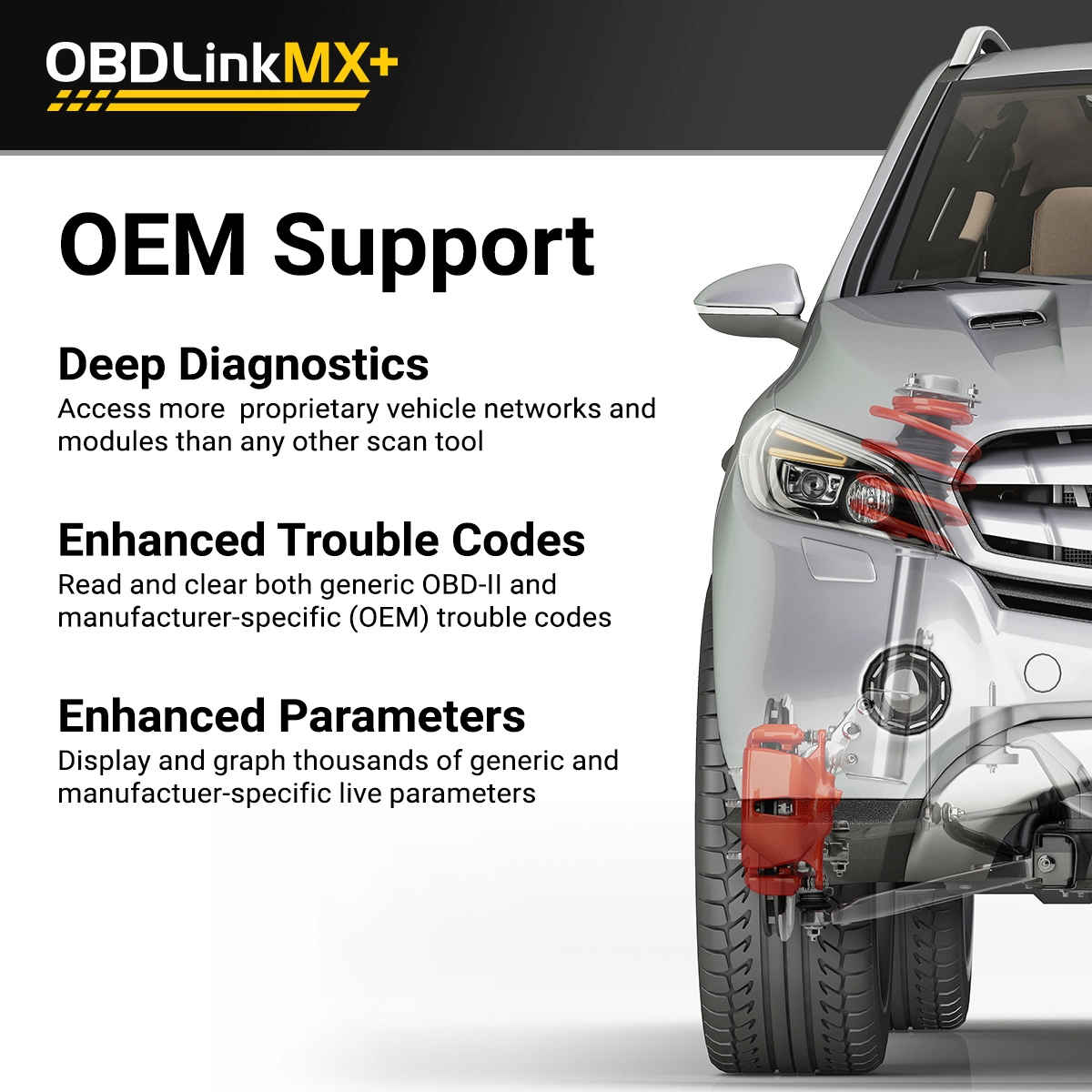 OBDLink MX+ Professional Bluetooth OBD2 Scan Tool For iPhone, iPad, Android & Windows
